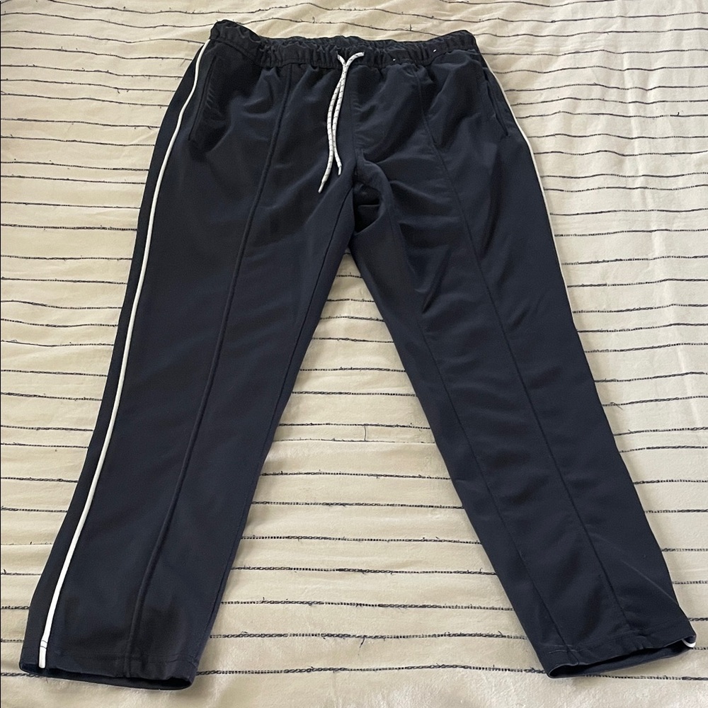 Arizona Jean Company Black Sweatpants with White Stripe